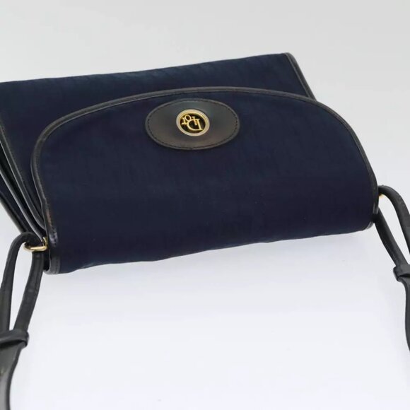 Christian Dior Trotter Canvas Shoulder Bag Navy Auth 77938 - Picture 16 of 16